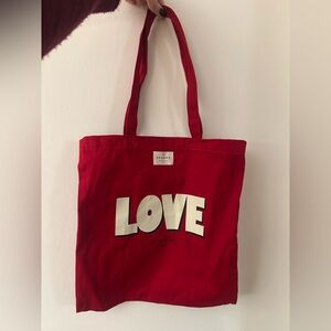 Sézane Red Love Special Edition Tote Bag NWOT